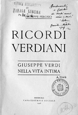 Ricordi verdiani- G.Perosio.